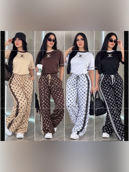 Louis Vuitton Pants - Two piece Matching Monogram Lounge Pants Track Set All Colours & Sizes Available